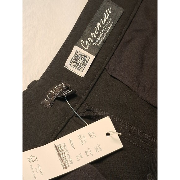 J.Crew Tall Cropped Natalia Pant in Four-Season Stretch Black CC483 Size 12T NWT - Picture 4 of 10